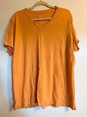 GAP Women’s V-Neck Tee in Bright Orange